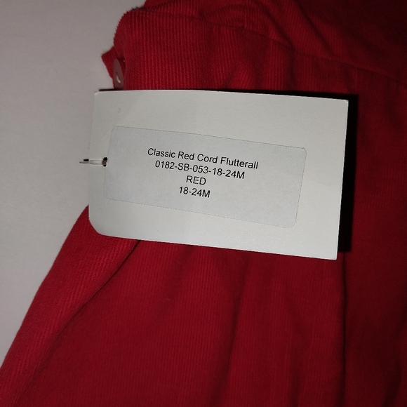 Smiling Button Red Romper - Picture 5 of 10